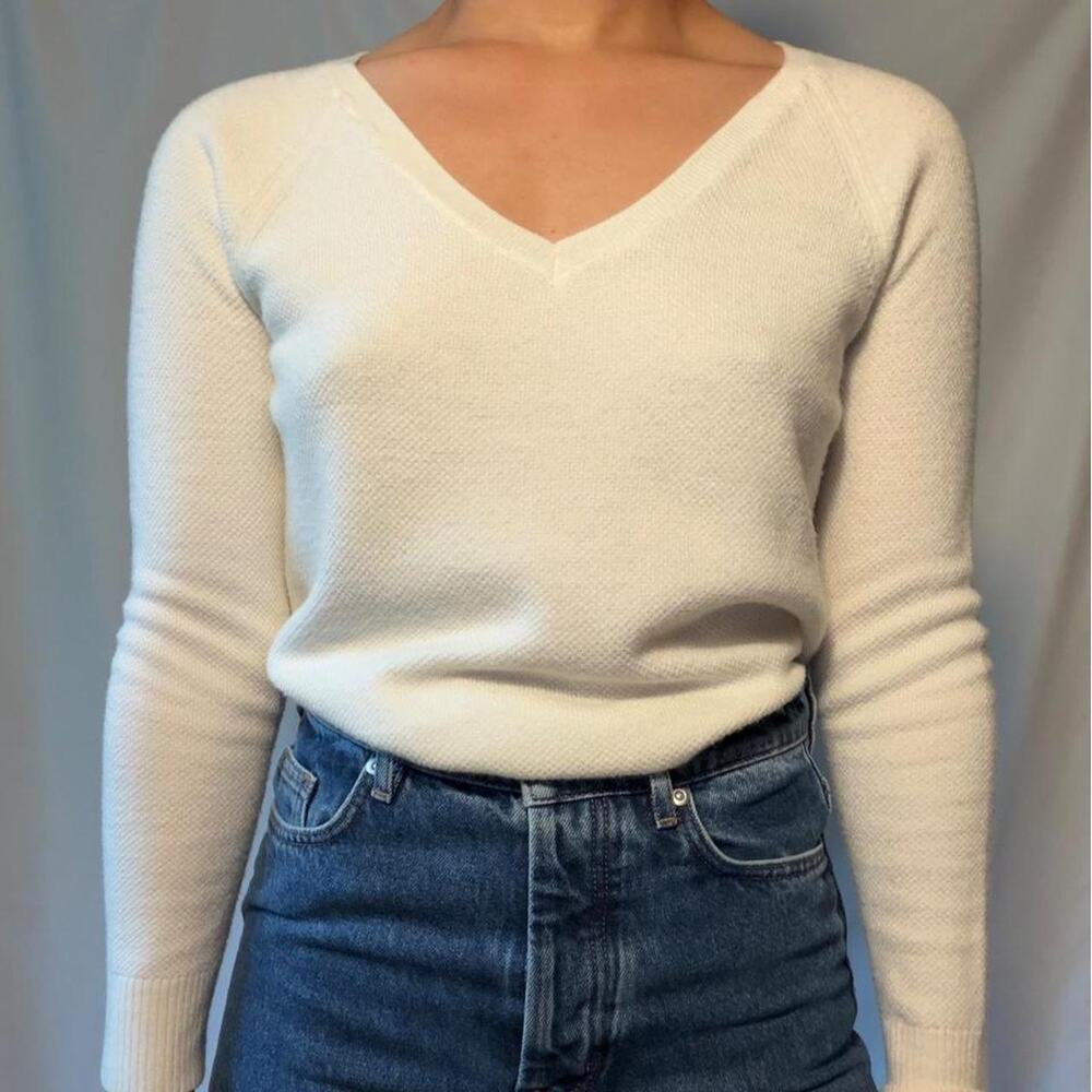 Gap cream waffle knit sweater